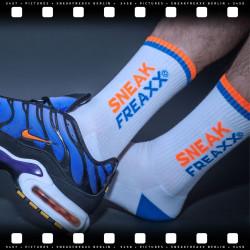 SneakFreaxx Chaussettes SNIFF IT 2 Blanc-Orange-Bleu